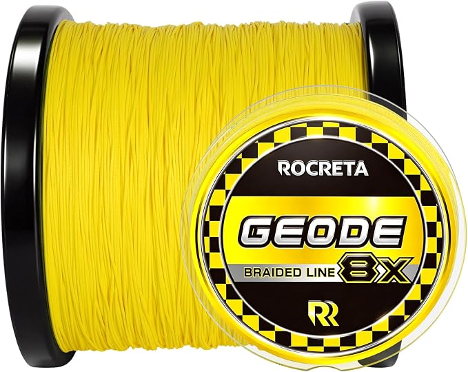 Geode Braided Fishing Line, 10-200 lb, 8 Strands, 300yds/500yds/1000yds, Colored Braid Superline