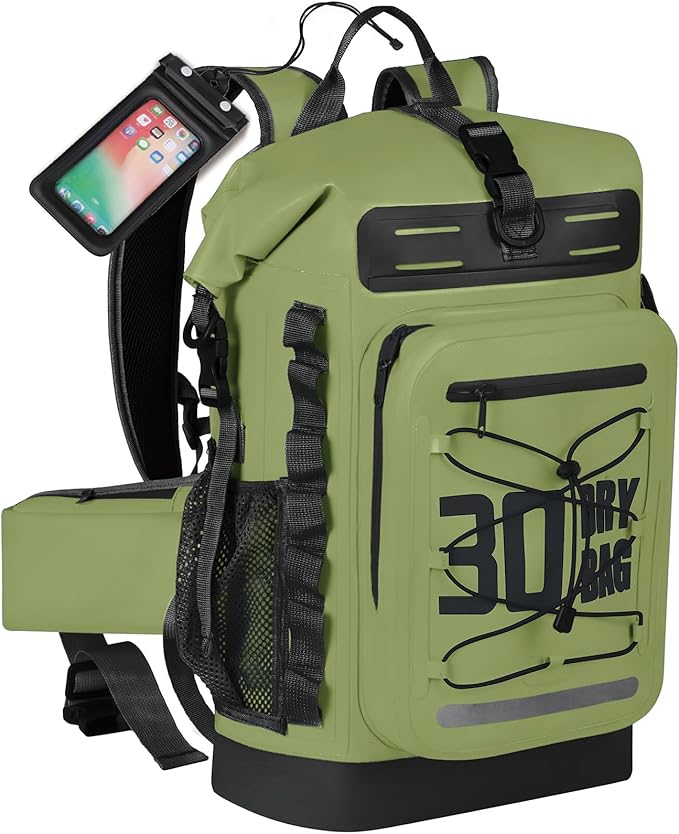 MORXPLOR Dry Bag Waterproof,5L/10L/20L/30L/40L/55L Roll Top Dry Bag Backpack with WaterProof Phone Case for Swim,Kayak