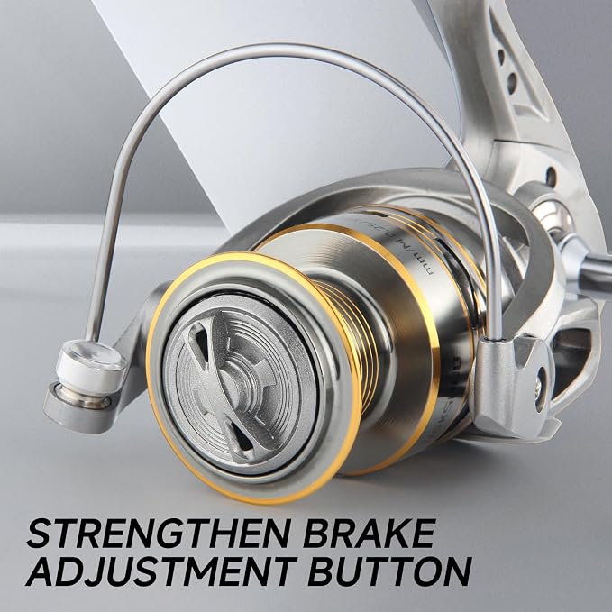 HAUT TON Spinning Reel 8000/9000/10000/12000/14000,6+1BB Metal Surf Fishing Reels,4.8:1 Gear Ratio 55lbs Drag Heavy Long Casting Inshore Saltwater Monster Fish