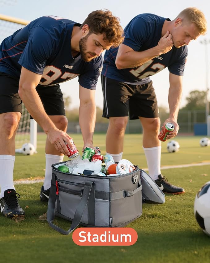 TOURIT Soft Sided Cooler Bag Insulated 30/48/60 Cans, Large Collapsible & Leakproof Ice Chest for Picnic, Beach, Camping, Travel, Sports Fan Coolers