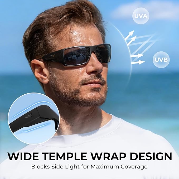KastKing Iditarod Polarized Sport Sunglasses,PuriVex Protective Lens Coating Fishing Sunglasses For Driving Cycling Running