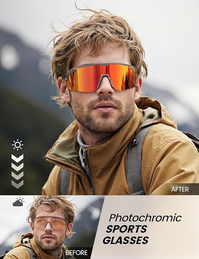 Lamicall 24g Polarized Sports Sunglasses for Men Women - UV400 Protection Sun Glasses for Baseball Running Cycling Fishing