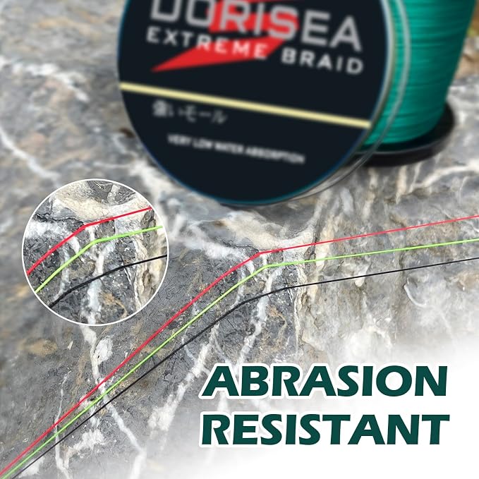 Extreme Braid 100% Pe Black Braided Fishing Line 109Yards-2187Yards 6-550Lb Test Fishing Wire Fishing String Incredible Superline Zero Stretch