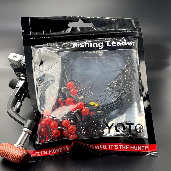 YOTO Fishing Leaders,Stainless Steel Tackle Rig with Tackle Lure Swivels Snaps, Saltwater rig Wire Leader Fishing Leader Wire Bottom rigs for Saltwater