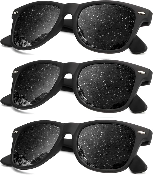 KALIYADI Polarized Sunglasses for Men and Women Matte Finish Sun glasses Color Mirror Lens UV Blocking (3 Pack)
