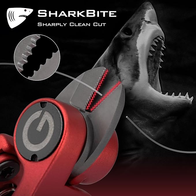 GOMEXUS Sharkbite Fishing Line Cutter with Retractors and Fishing Knot Tying Tool and Hook Eye Cleaner, Fly Fishing Nippers