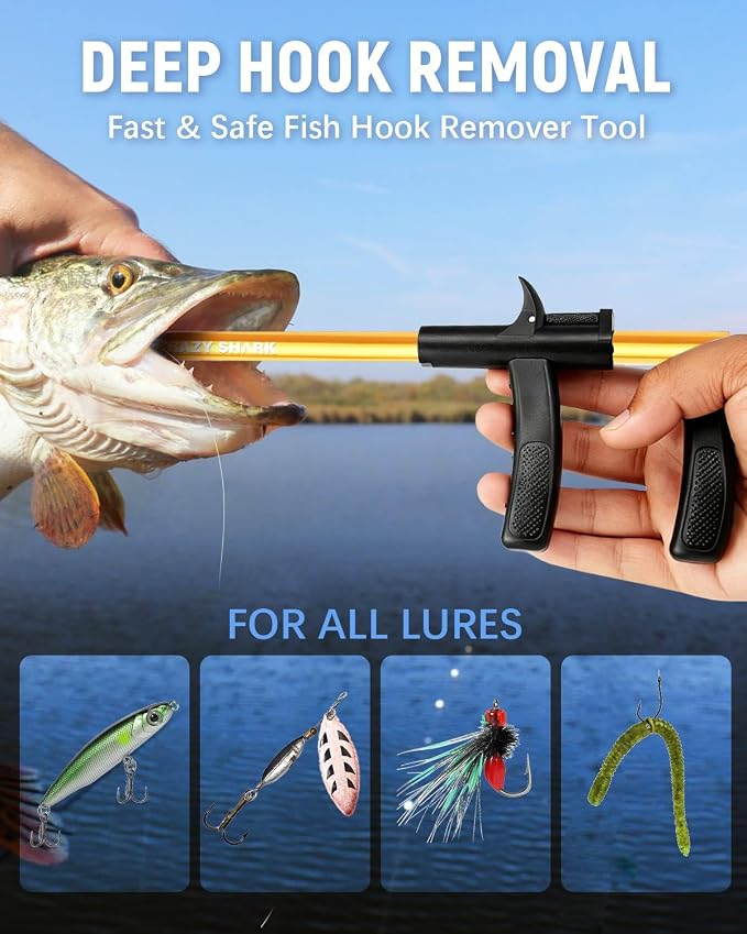 Fish Hook Remover Tool, Aluminum Fishing Hook Remover Extractor 13.6in