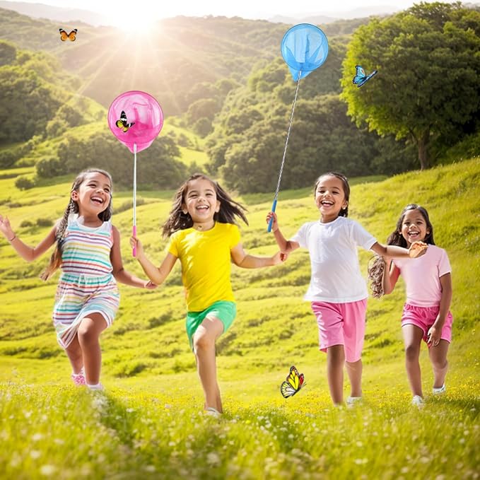 Outdoor Exploration Telescopic Bug-Catching Nets, Fishing Nets, Butterfly Nets for Children's Outdoor Exploration, Nature Exploration Toys (2 Pack)