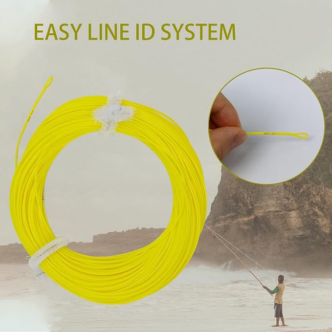 EUPHNG All-Purpose Fly Line Floating Trout Fishing Line Welded Loop Line ID Weight Forward Fly Fishing Line 100FT