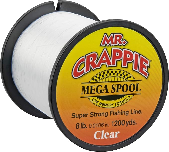 Lew'sLews Fishing, Mr. Crappie Mega Spools, Clear, 4 lb