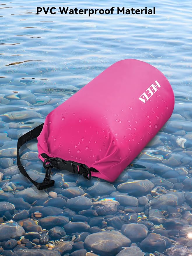 HEETA Waterproof Dry Bag for Women Men, 5L/10L/20L/30L/40L Roll Top Lightweight Dry Storage Bag Backpack with Emergency Whistle for Travel, Kayaking, Boating, Camping, Beach, Cruise Ship Essentials