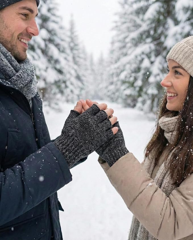 Fingerless Ragg Wool Gloves Made in the USA