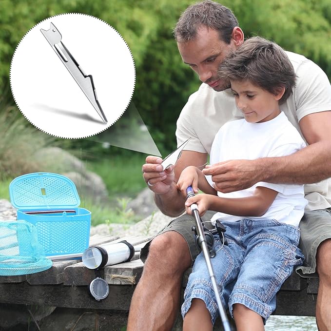 Deekin 3 Pcs Fishing Line Knot Quick Tie Fishing Knot Tying Tool Fly Nail Knot Tool Fly Angler Accessories Fly Tying Equipment for Hooks Lures Lines Men