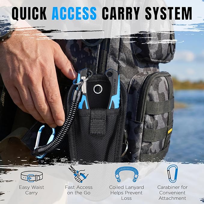 PLUSINNO Fishing Gear, Fishing Tools, Fishing Accessories, Corrosion Resistant Fishing Pliers Kit, Fishing Knife, Floating Fish Lip Gripper Fishing Gifts for Men, Gifts for Fishermen