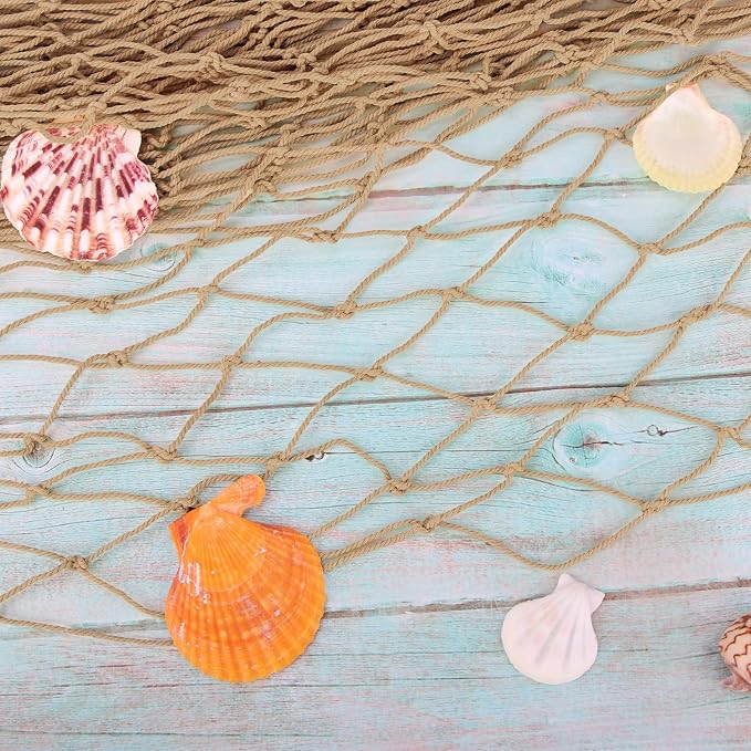 2 Pack Fish Net Decorations for Party