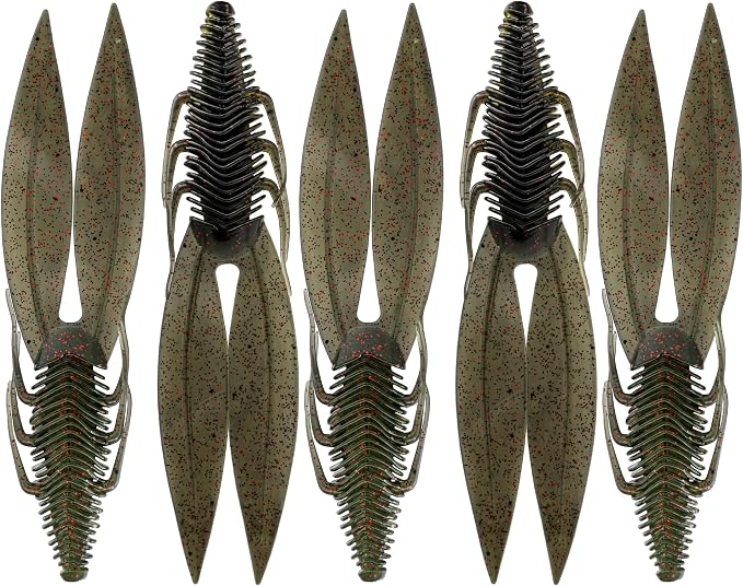 6th Sense – Bodega – Soft Plastic Creature Bait – Bass Fishing – Twin Ridge Tail Action – Multiple Sizes – Made in the USA