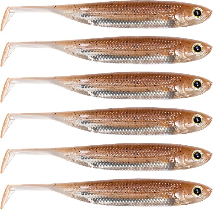 Dr.Fish Paddle Tail Swimbaits, Soft Fishing Lures for Bass Fishing 2.75-4.75 Inches, Freshwater & Saltwater Soft Plastic Baits Swim Shad Bait Minnow Lures Drop Shot
