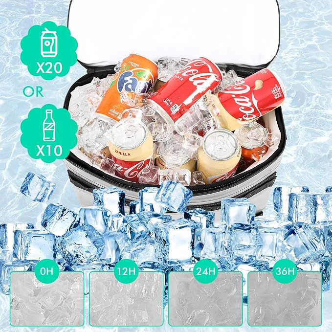 MORXPLOR Kayak Cooler,Waterproof Kayak Seat Back Cooler for Kayaking,Kayak Accessories Cooler Bag,Protable Ice Chest,Beach Cooler,Travel Cooler for Camping or Lunch Bag