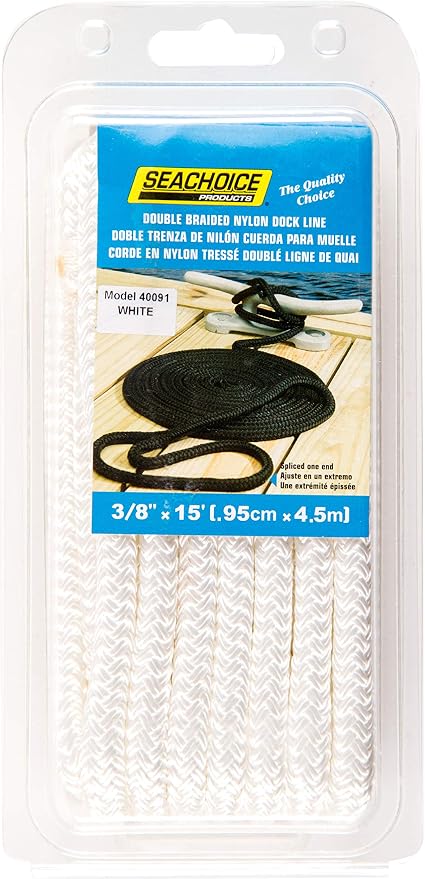 Seachoice Double-Braid Nylon Dock Line