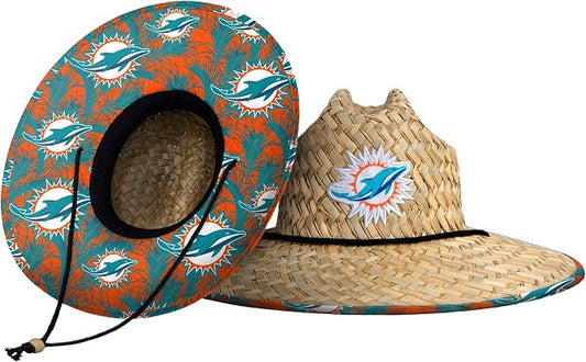 FOCO Men's NCAA College Team Logo Floral Straw Sun Hat