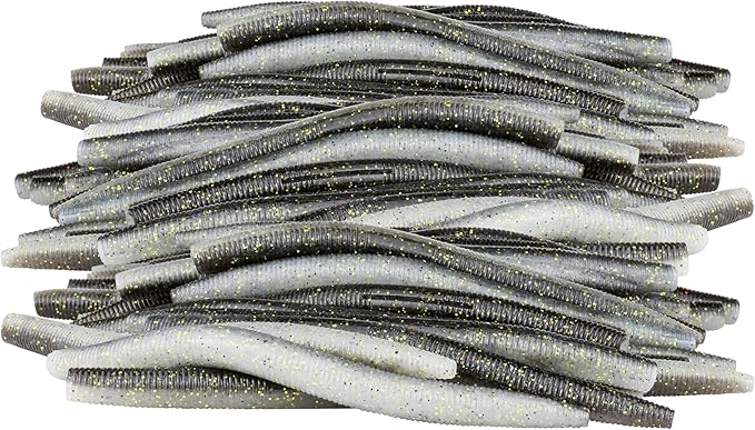 Soft Fishing Worm 100PCS, 3/4/5/6" Mega Value Pack Senko Style Soft Lures for Bass, Plastic Worm Stick Baits, Multicolor, Cost-Effective Fishing Gift