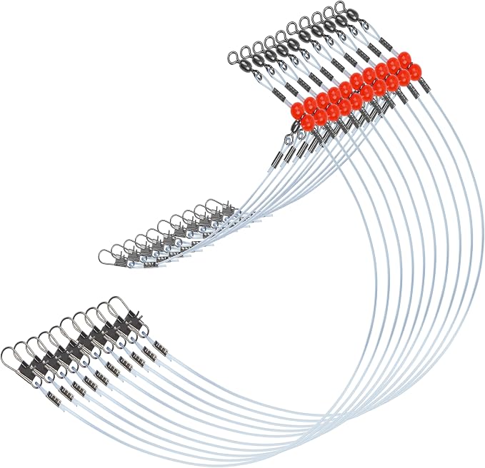 Fishing Leaders Saltwater Tackle Rig Surf Fishing Rigs with Swivel Snaps High Strength Wire Leader Bottom Rigs Fishing Gear Equipment for Lures Bait Hooks