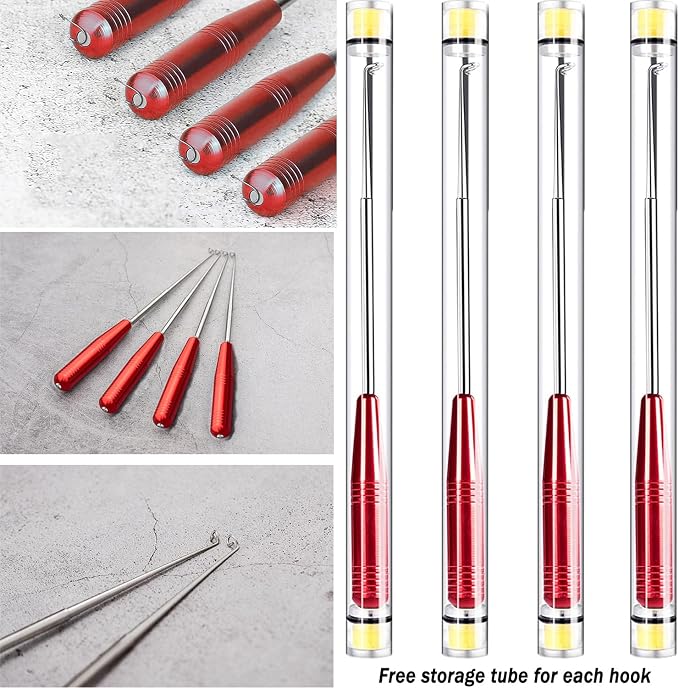 Fish Hook Remover Tool, Fishing Hook Quick Removal Descending Device, Fishing Gear Security Equipment Kits for Adult, Hook Extractor Accessories Detacher Tools with 4PCS Storage Tube