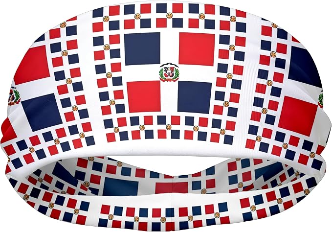 Flag Headbands for Men Women, Moisture Wicking Sweatband Breathable Sports Headwrap, Non-Slip Stretchy Fitness Hair Band