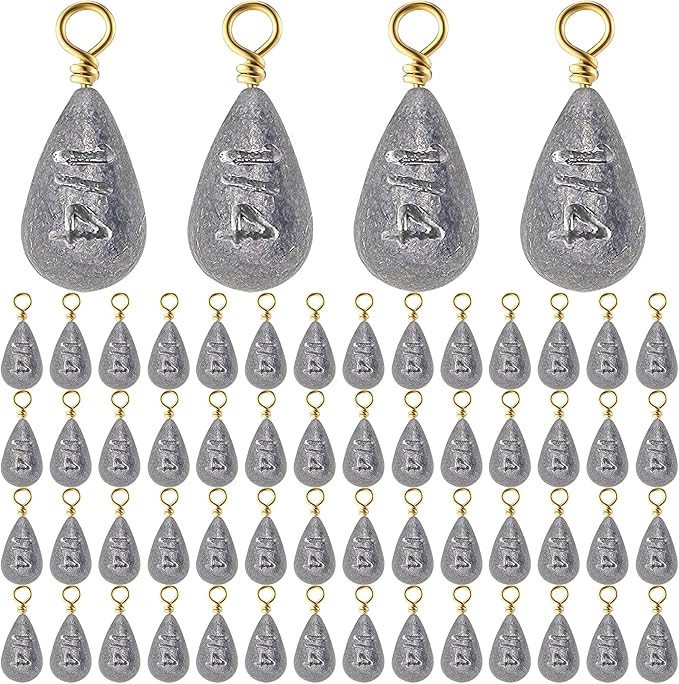 Bass Casting Swivel Bell Sinkers Fishing Weights Drop Shaped Fishing Sinkers Catfish Weights for Ocean Saltwater Surf Bass Casting Gear Tackle