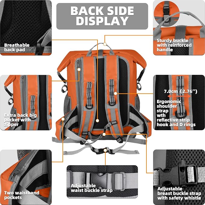 MORXPLOR Dry Bag Waterproof,5L/10L/20L/30L/40L/55L Roll Top Dry Bag Backpack with WaterProof Phone Case for Swim,Kayak