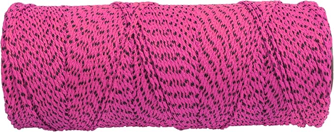 MARSHALLTOWN Masonry Line, Bonded Nylon, Pink & Black, 500 Foot, #18 Line Size, Masons and Archaeology. Assembled in USA, ML615