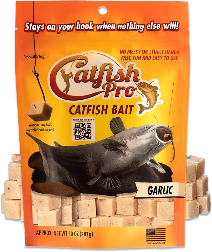 Catfish Pro Catfish Bait - 10oz Bag with 80pcs | Irresistible Scent for Catfish | Mess-Free, Stays On Your Hook When Nothing Else Will | Great for Rod, Reel, Trotline, Jugs & Yoyos Fishing