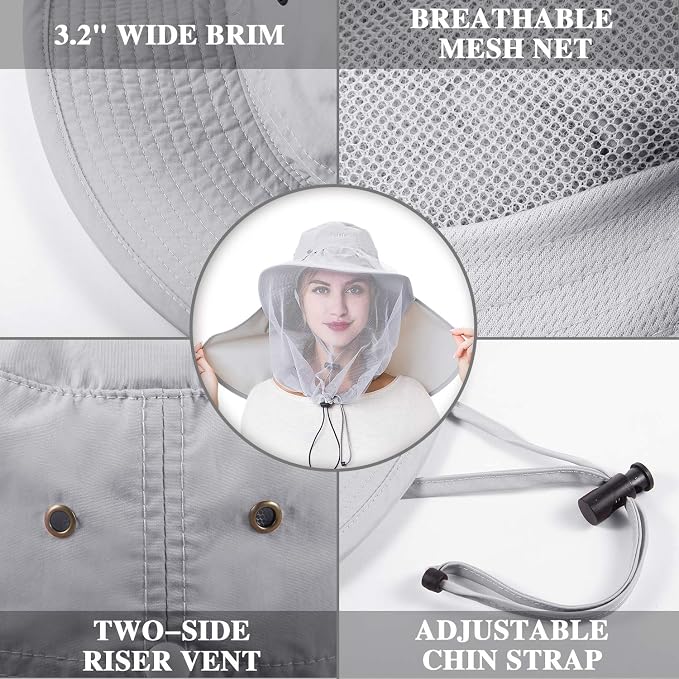 Palmyth Head Net Hat, Sun Hat Safari Hat