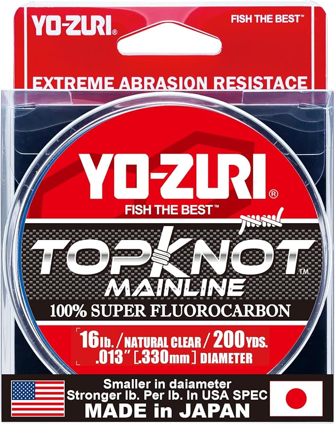 Yo-Zuri Topknot Mainline Natural Clear 200 Yards Fluorocarbon Fishing Line