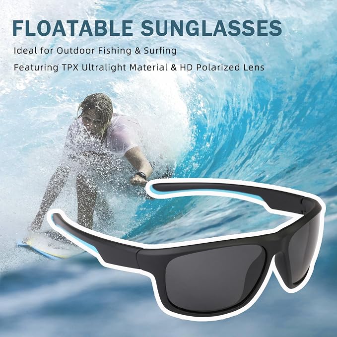 Floating Polarized Fishing Sunglasses for Men Women, Sailing Boating Gifts Beach Cool Style Glasses