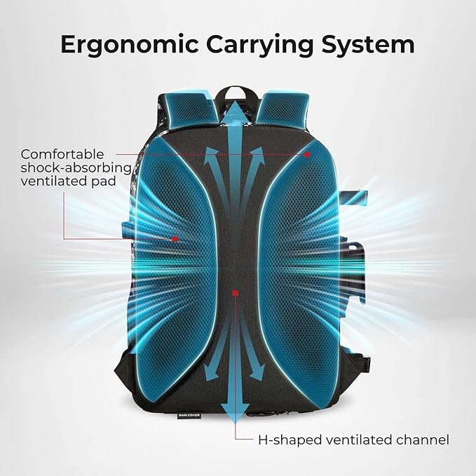 Piscifun Fishing Tackle Backpack with Rod & Gear Holder, Lightweight Fishing Tackle Storage Bag with Protective Rain Cover