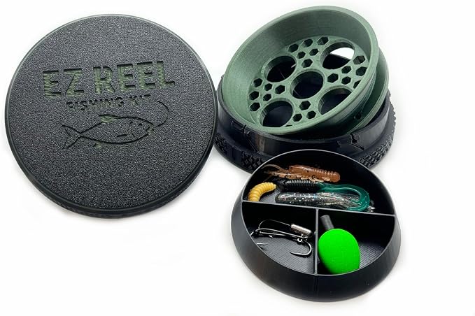EZ Reel Fishing Kit – Pocket Size Handline Fishing Reel | Ultimate Compact Rodless Reel Fishing Kit for Hiking, Outdoors, and Adventure.