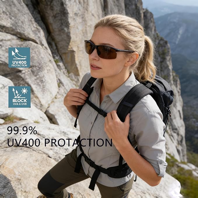 17g Polarized Sports Sunglasses for Men Women Tr90 Frame UV400 Protection Sun Glasses for Cycling Fishing Driving