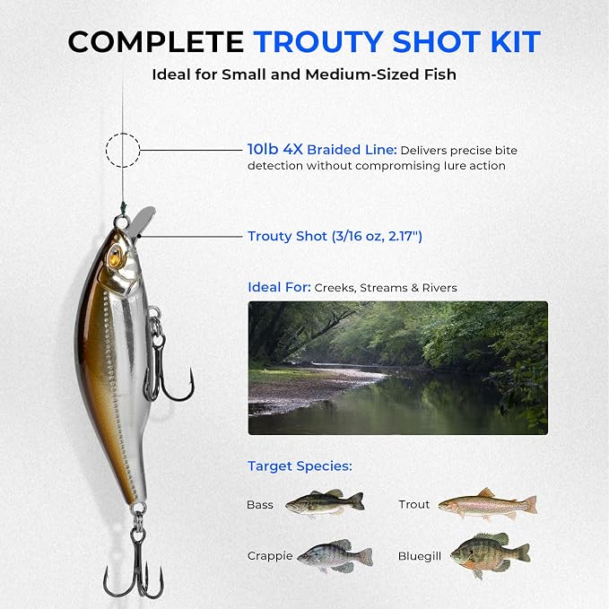 KastKing Superpower Braided Fishing Line and Lure Kit, 4X Braid Line with Hard & Soft Baits, Topwater, Jigs, Rigs&Jerkbaits, Complete Freshwater Fishing Gear Set for Bass,Trout & Walleye,Gift for Men
