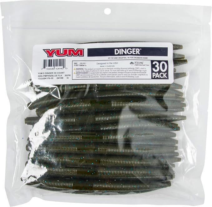Yum Lures Dinger 5" Bulk 30-Pack