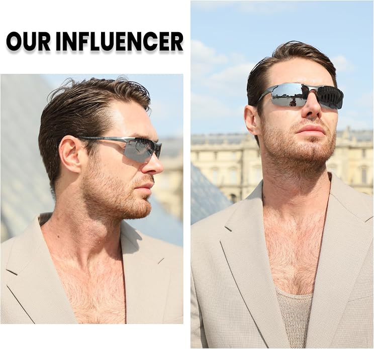 DUCO Polarized Sunglasses Mens Ultralight Carbon Fiber Sun Glasses for Men Driving Sports Fishing UV400 Protection DC8277