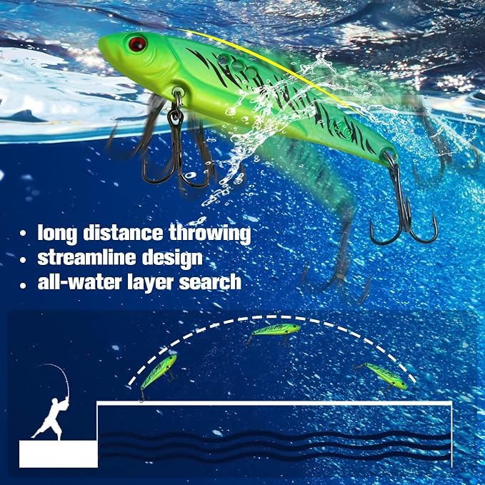 Dovesun 15/20pcs Fishing Spoon Lures Fishing Bait Trout Bass Fishing Lure for Bass, Crappie, Trout Walleye 1/5oz 1/4oz 3/8oz 1/2oz