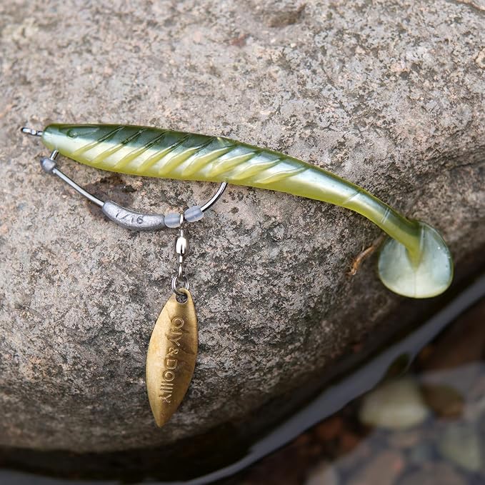 Weighted Swimbait Hooks with Molded Bait Keeper, Equipped with Weedless EWG Worm Fishing Hooks 2/0 3/0 4/0 5/0 1/16 1/8 3/16 1/4oz (15 PCs)