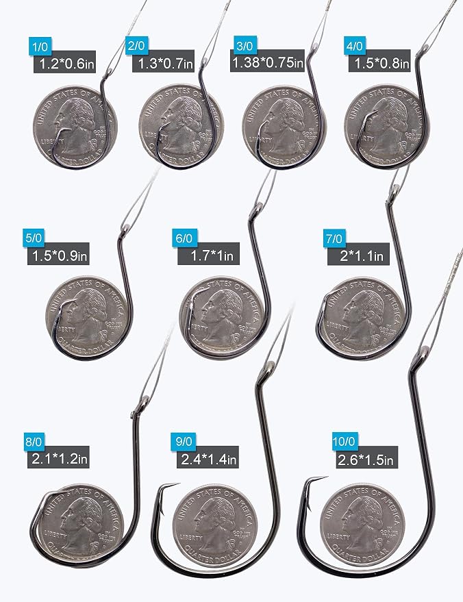 Circle Hooks Rigs Saltwater Steel Leader Wire, 25pcs Heavy Duty Circle Hook with Leader Wire Bass Catfish Fishing Lure Rig