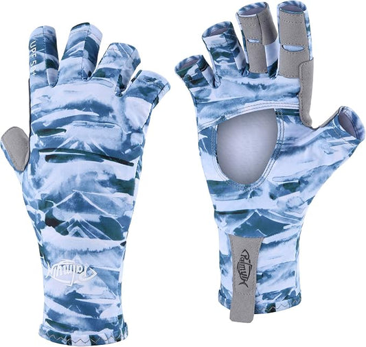 Palmyth UV Protection Fishing Fingerless Gloves UPF50+ Sun Gloves Men Women for Kayaking, Hiking, Paddling, Driving, Canoeing, Rowing
