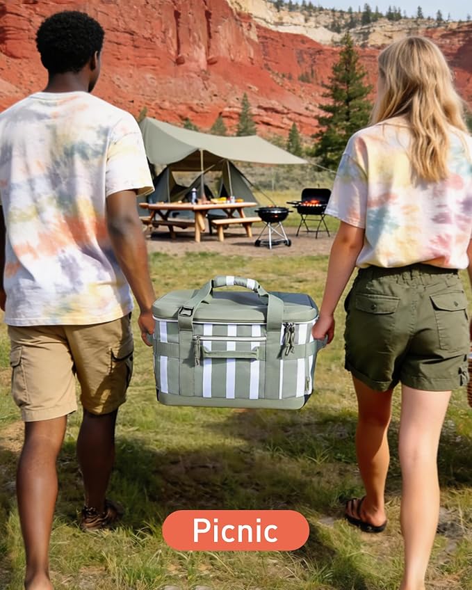 TOURIT Soft Sided Cooler Bag Insulated 30/48/60 Cans, Large Collapsible & Leakproof Ice Chest for Picnic, Beach, Camping, Travel, Sports Fan Coolers