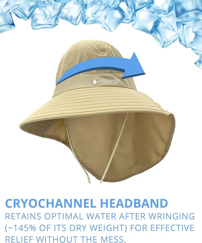 FROGG TOGGS Unisex Adult Chilly Pro Cooling Sun Shade Hat