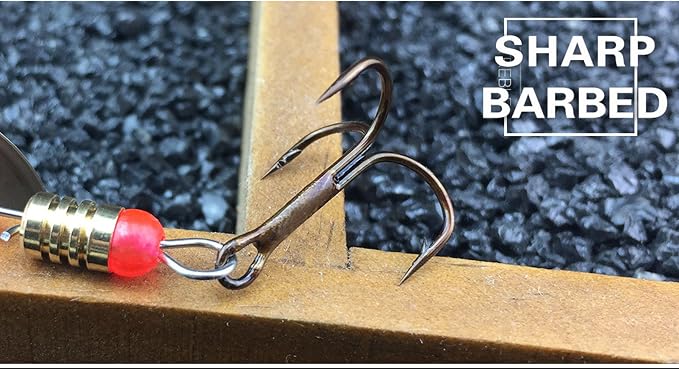 KINGFOREST 10-20pcs Fishing Lures Spinnerbait for Bass Trout Salmon Walleye Hard Metal Spinner Baits Kit with Tackle Box
