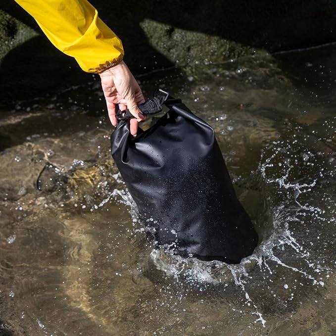 Ho Stevie! Heavy Duty Waterproof Dry Bag - Keeps Your Stuff Dry, on Surf Trips, Camping, or Any Adventure (Black, 3L)
