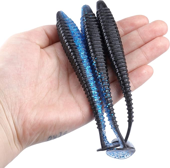 Paddle Tail Swimbaits 100/80/50PCS, 5/4/3/2 inch Soft Fishing Lures Bulk Pack – Durable Lifelike Action Lures for Bass, Trout, Crappie – Freshwater & Saltwater Fishing Gifts